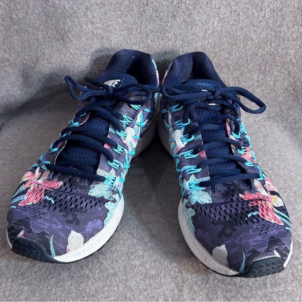 NIKE Sz 8 Zoom Pegasus 32 Floral Running Shoes Lace Up Sneakers Cushioned Soles